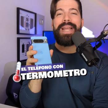 Un teléfono con termómetro pixel 8