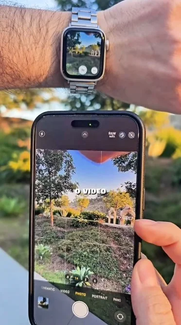 video con cámara de iPhone y apple watch