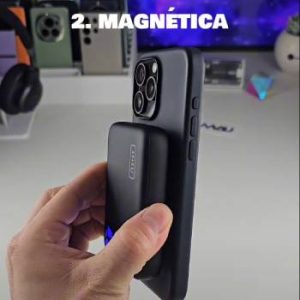 Powerbank magnética INIU con Android y iPhone