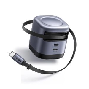 UGREEN GaN 45 W con cable retráctil