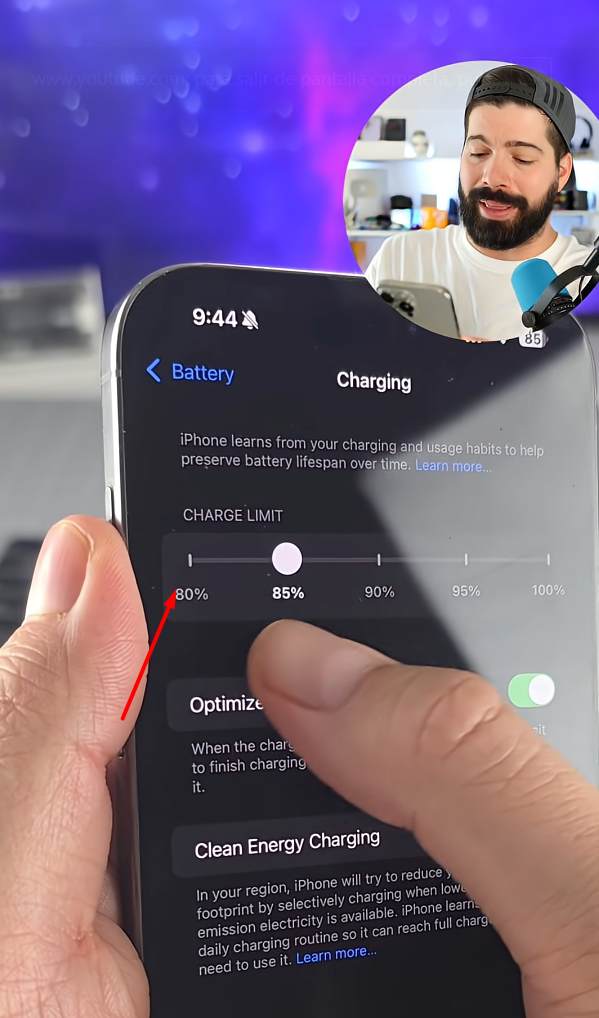 Limite de carga iphone