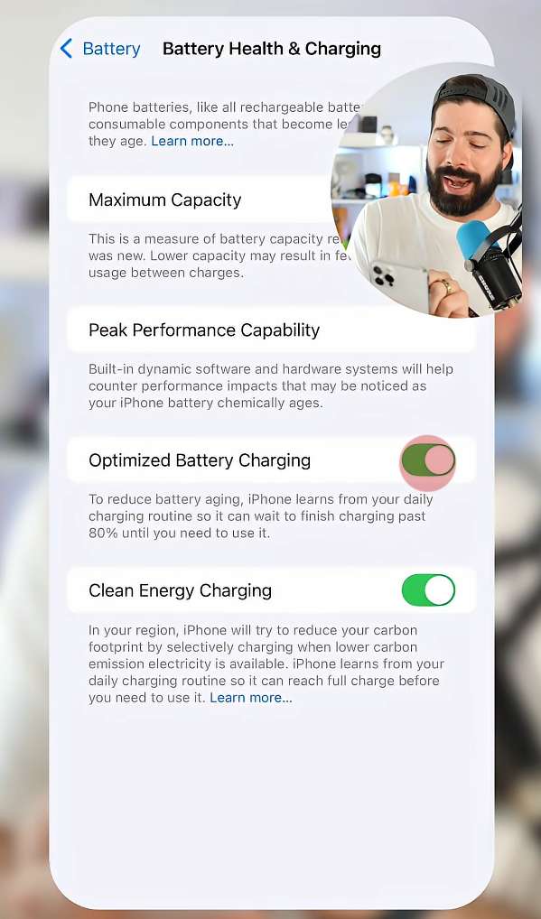 activar bateria optimizada iphone