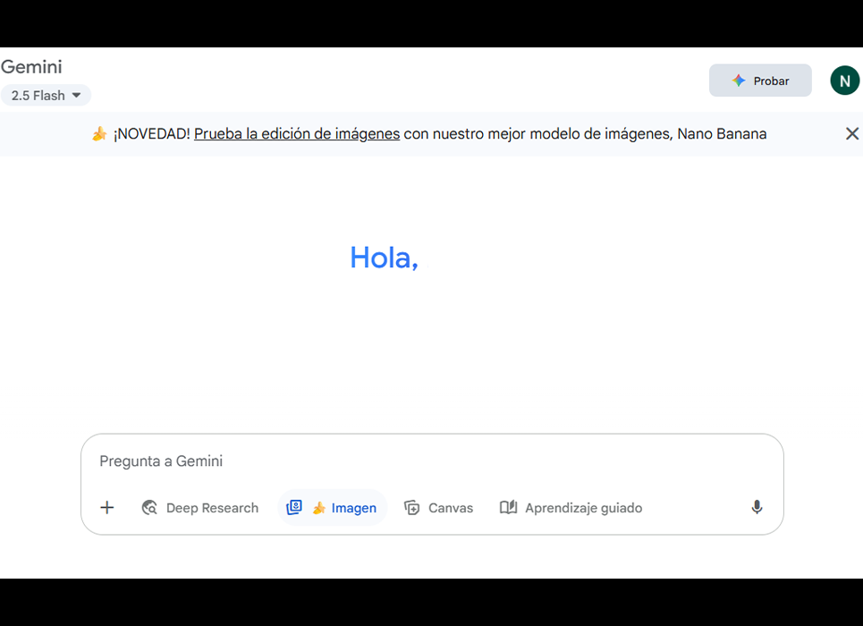 Características de Nano Banana - Interfaz intuitiva