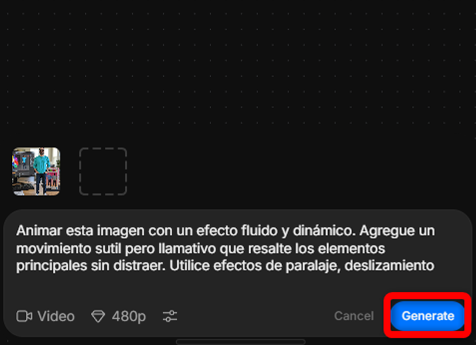 Prompt detallado para convertir tu figura 3D en un vídeo desde Morphic