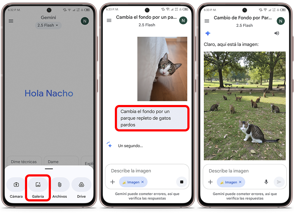 Coloca el prompt correcto en Nano Banana