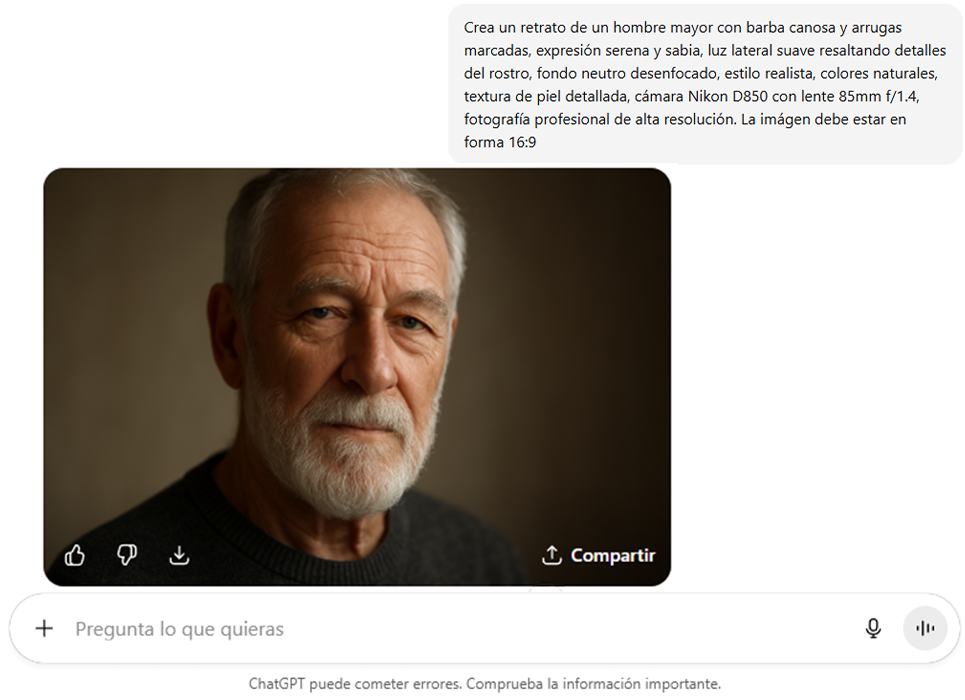 Errores comunes al crear prompts para fotos con ChatGPT - No describir el sujeto principal