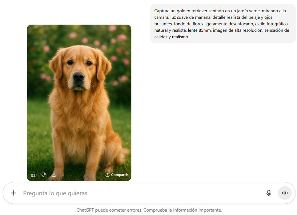 Errores comunes al crear prompts para fotos con ChatGPT - No incluir el fondo o los elementos secundarios