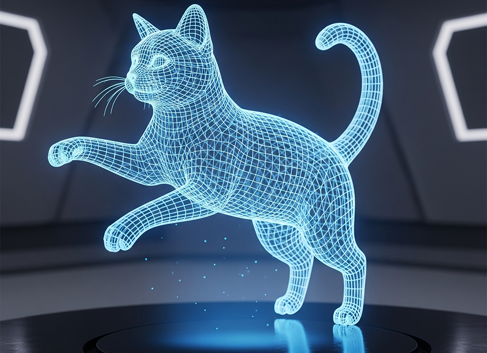 Así se vería un holograma en la vida real