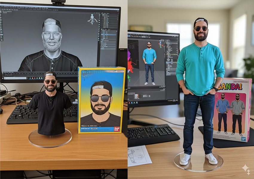 Así se ven las figuras en 3D con IA de Nano Banana