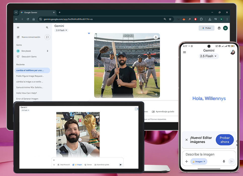 Ventajas de usar Nano Banana - Acceso multiplataforma