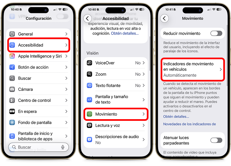 Ajustes clave que debes cambiar en tu iPhone - Señales de movimiento
