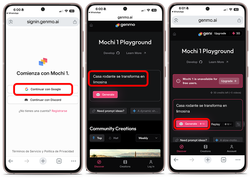 Herramientas para crear videos con IA gratis - Genmo