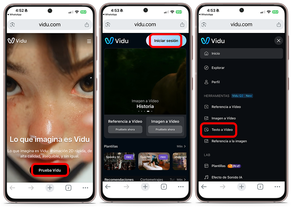 Herramientas para crear videos con IA gratis - Vidu