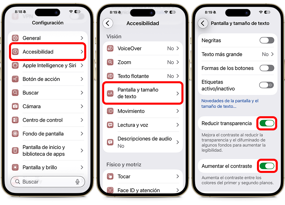 Cómo activar Liquid Glass en iPhone - Ajusta transparencia y contraste