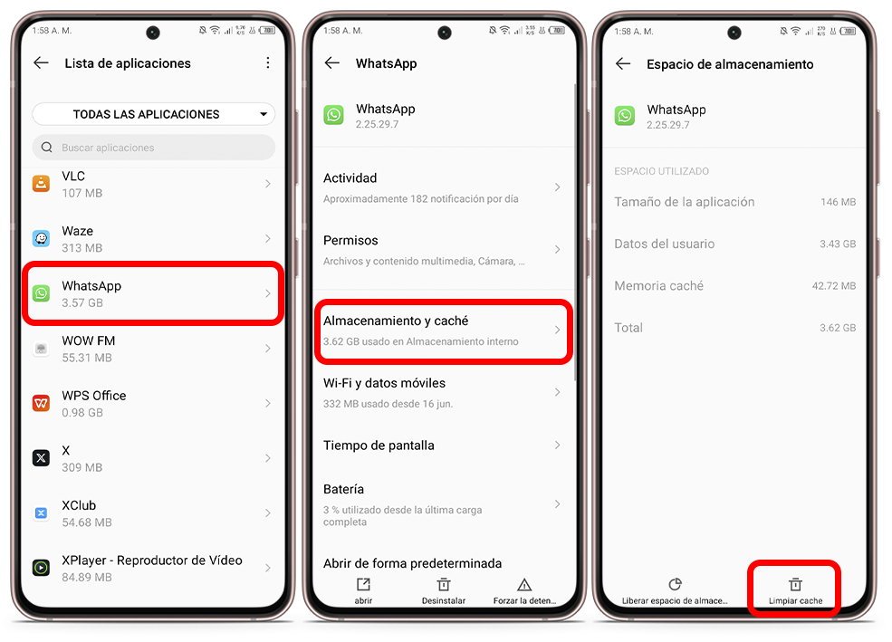 Cómo eliminar los archivos basura de WhatsApp - Borra la caché de WhatsApp