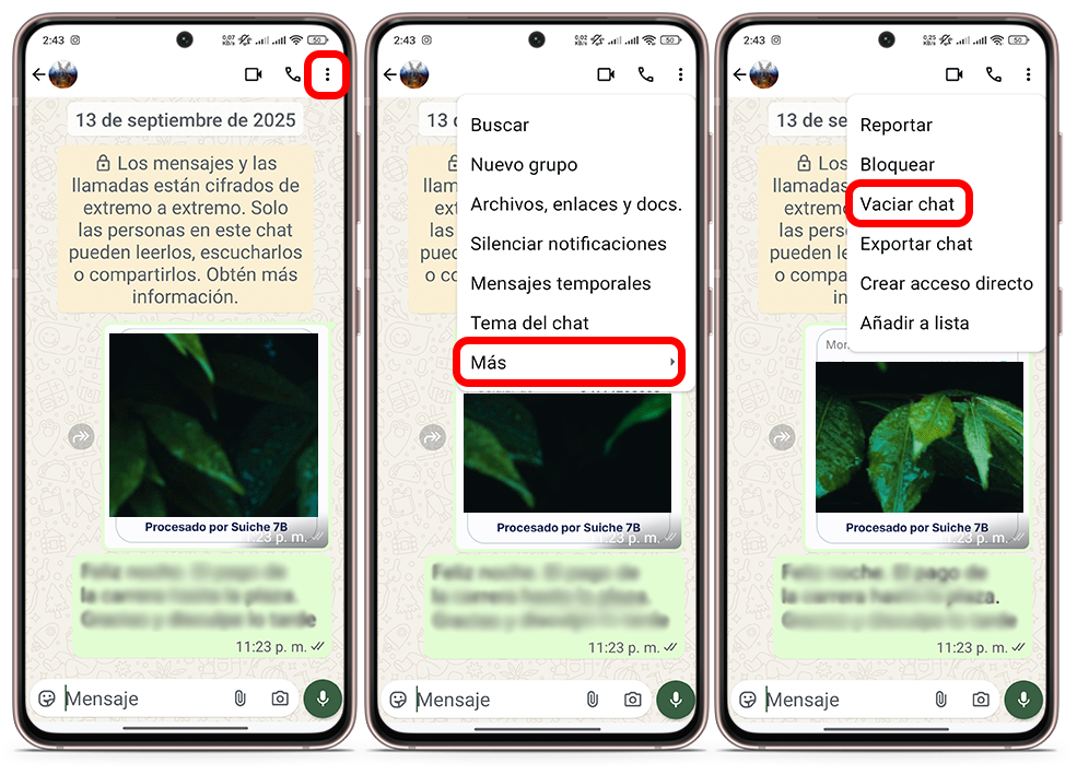 Cómo eliminar los archivos basura de WhatsApp - Vacía los chats que ya no usas