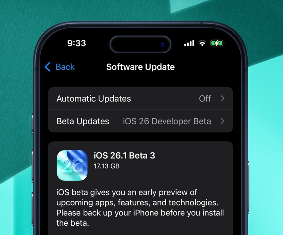 Tercera beta de iOS 26.1 - Diseño más fluido con estilo Liquid Glass