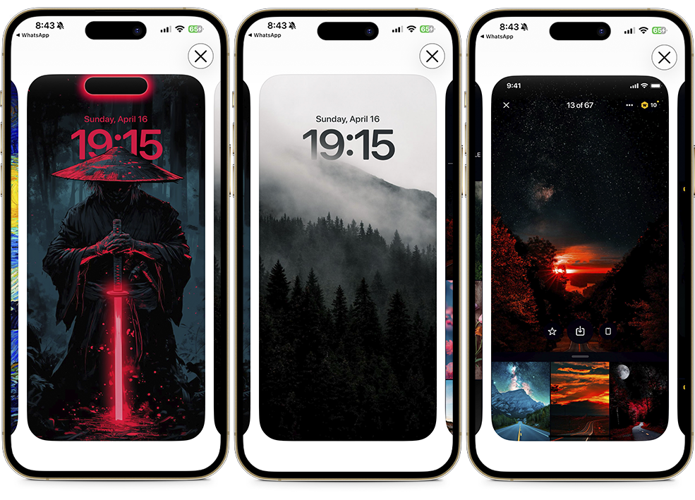 Aplicaciones para descargar fondos de pantalla de iOS 26 - Wallpapers Max