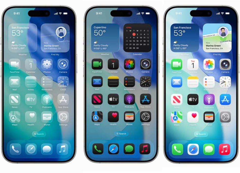 Activa los iconos traslúcidos o teñidos al estilo Liquid Glass