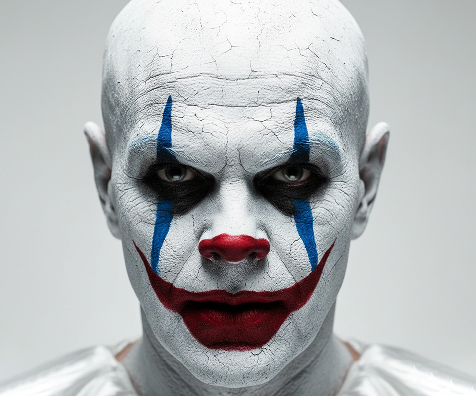Maquillaje de payaso siniestro
