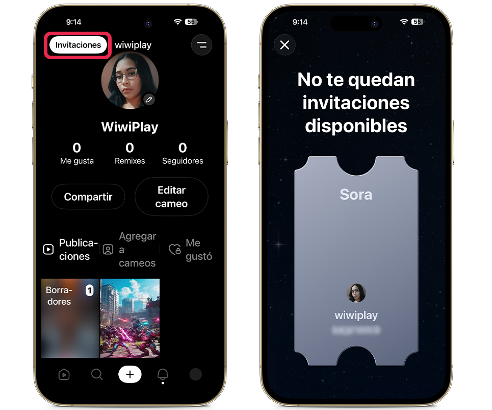 Necesitas un código de invitación para entrar a Sora 2