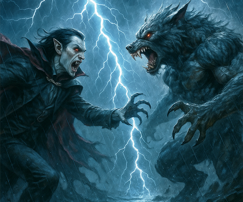 Prompts para crear imagenes de Halloween con ChatGPT - Hombres lobo, vampiros y brujas
