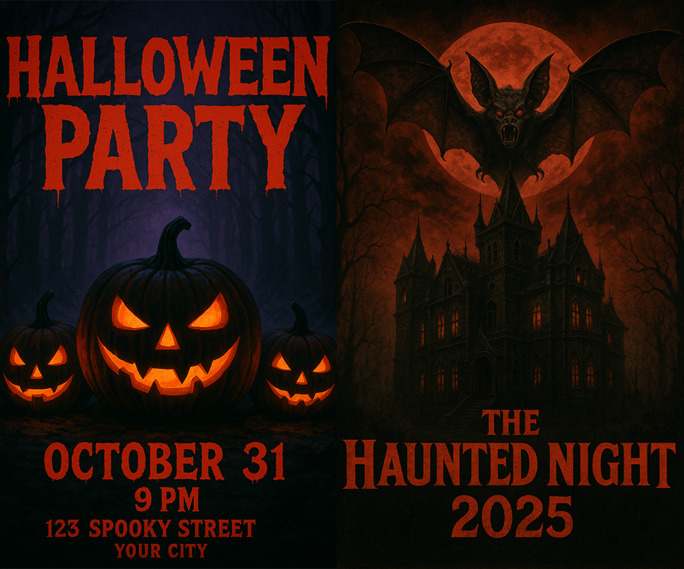 Prompts para crear imagenes de Halloween con ChatGPT - Flyers o carteles