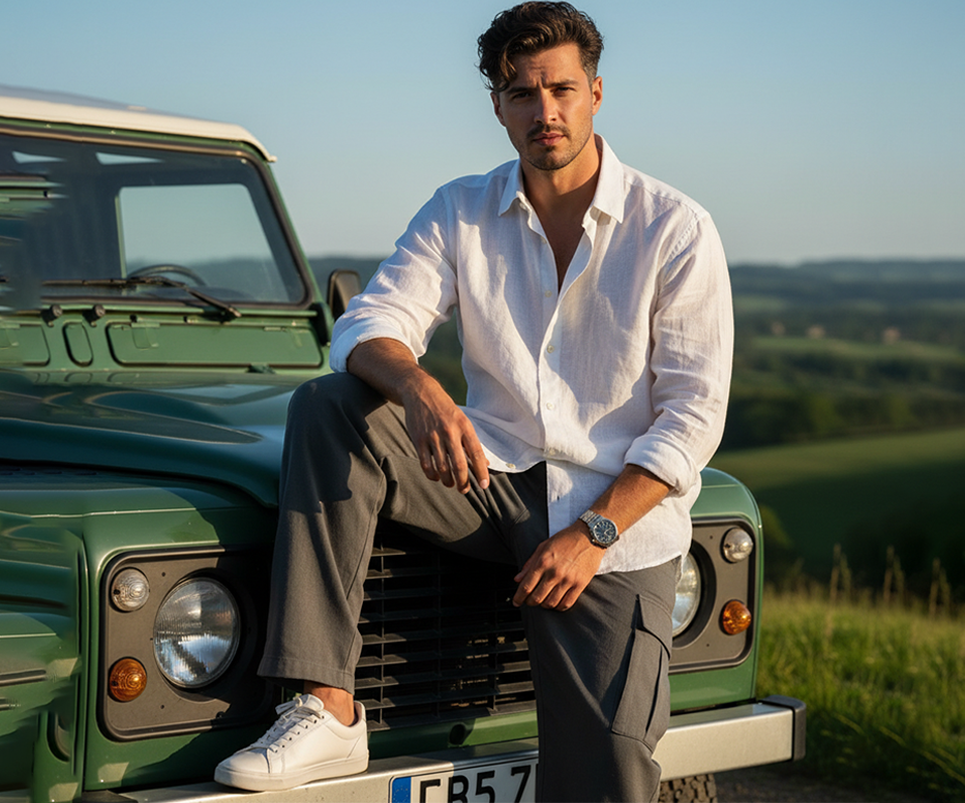 Retrato de hombre estilo influencer moderno