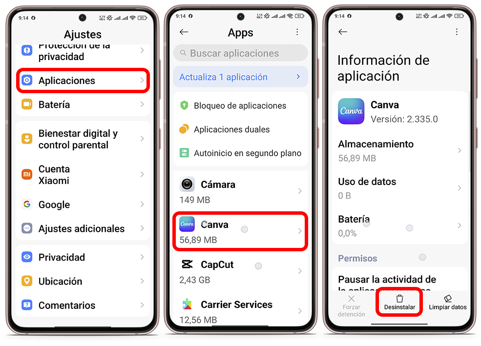 Trucos para acelerar Android - Desactiva las apps que no usas