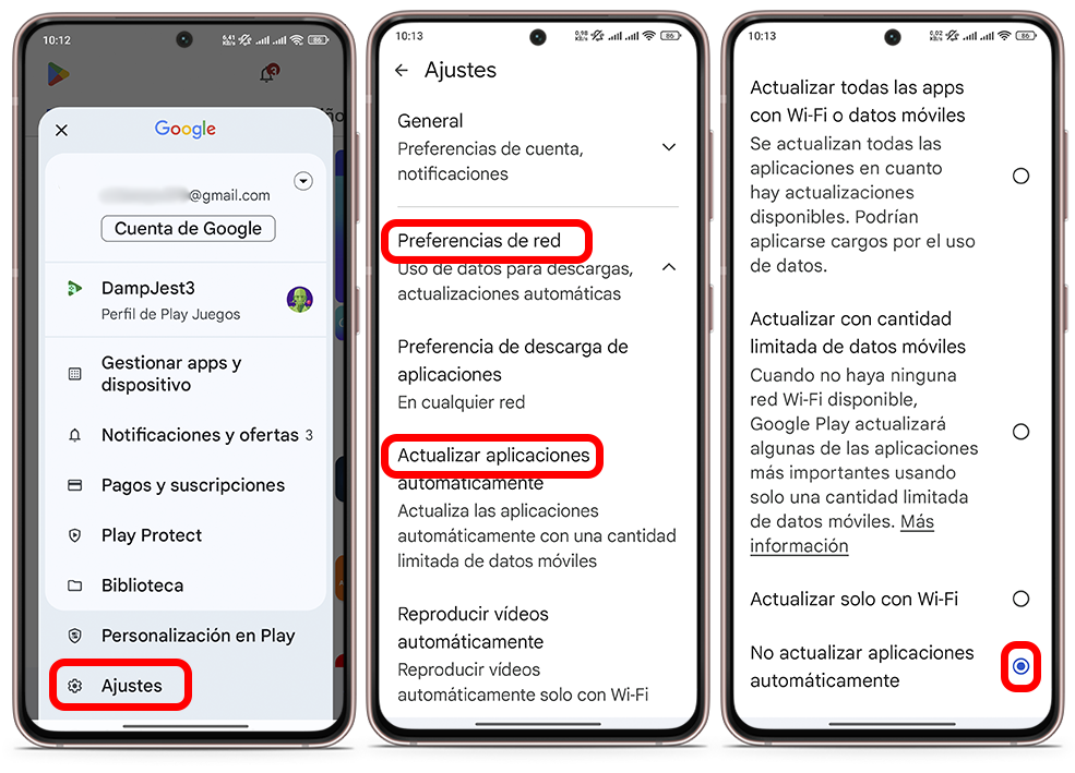 Trucos para acelerar Android - Evita las actualizaciones automáticas