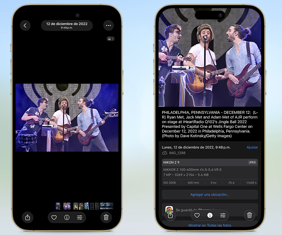 Trucos ocultos de iOS 26 - Reconocimiento de eventos en Fotos