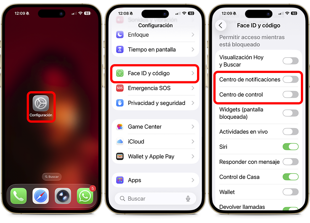 Evita el acceso al Centro de control del iPhone