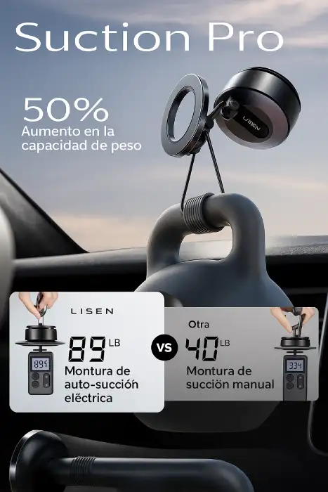 LISEN Suction Pro soporte magnético con vacío eléctrico peso soportado