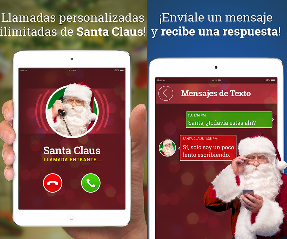 Apps de llamadas a Santa Claus - Llamar a Papá Noel!