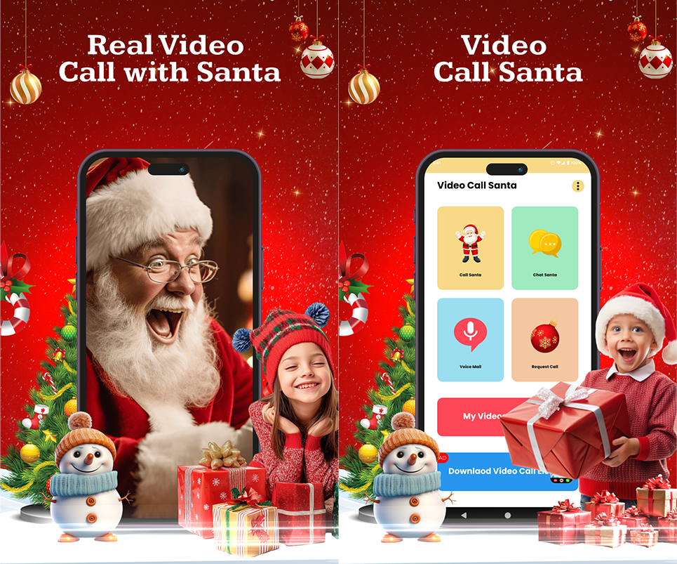 Apps de llamadas a Santa Claus - Video Call Santa Real