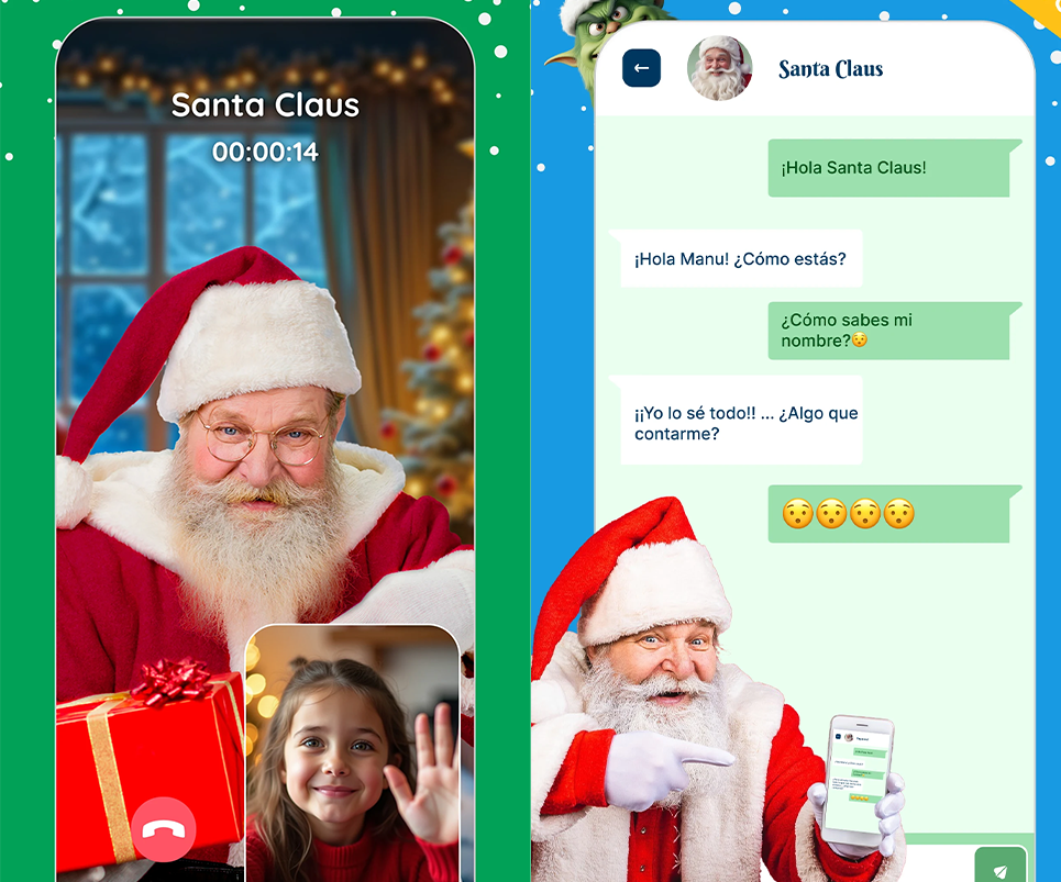 Apps de llamadas a Santa Claus - Videollamada Papá Noel Navidad