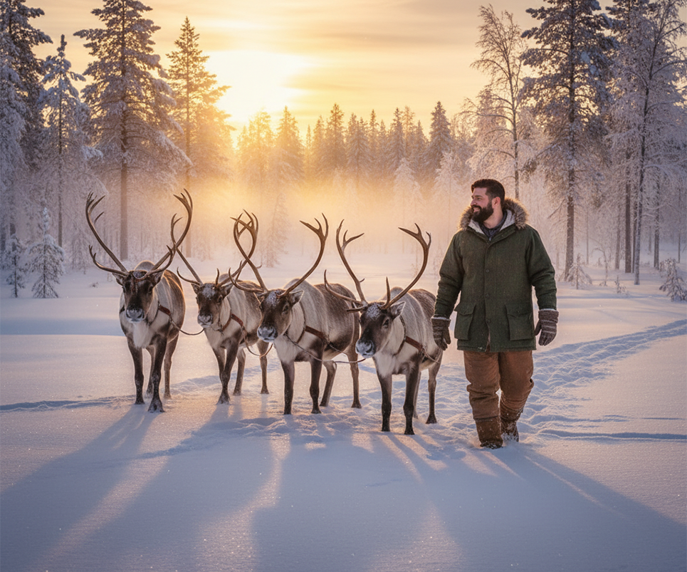 Prompts de Navidad para crear fotos con renos
