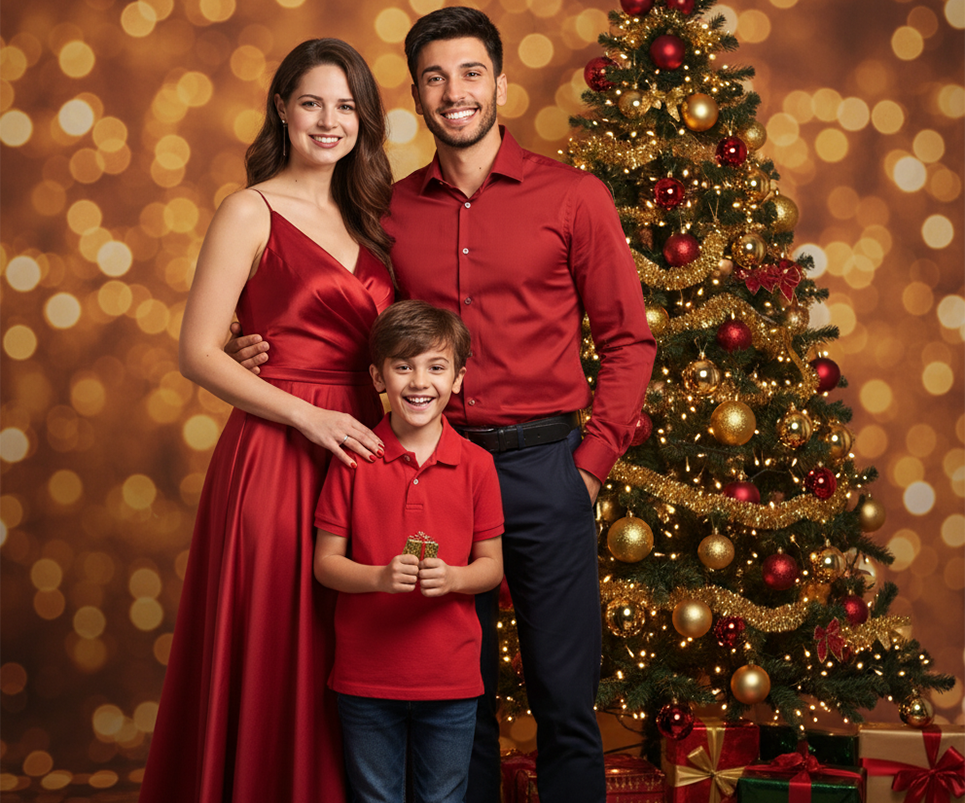 Prompts para crear fotos de Navidad - Fotos familiares navideñas
