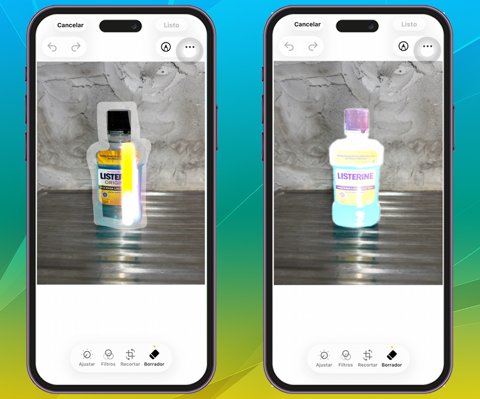 Función Limpiar Fotos o Borrador mágico en Apple Intelligence