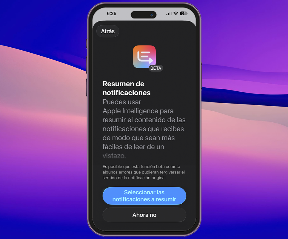 Qué son los resúmenes de notificaciones de Apple Intelligence