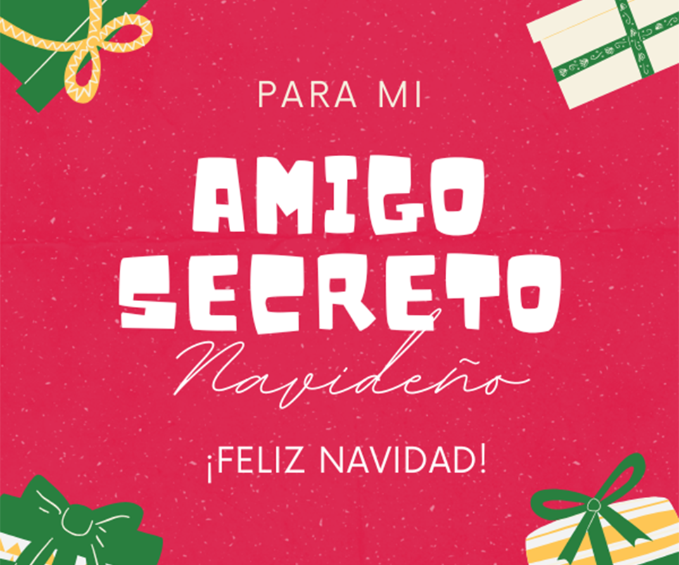 Tarjetas de Navidad para imprimir gratis - Amigo secreto