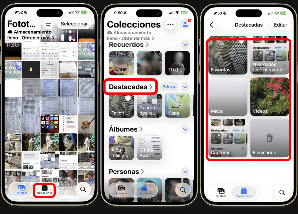Así se ven las fotos en el iPhone organizadas por categorías