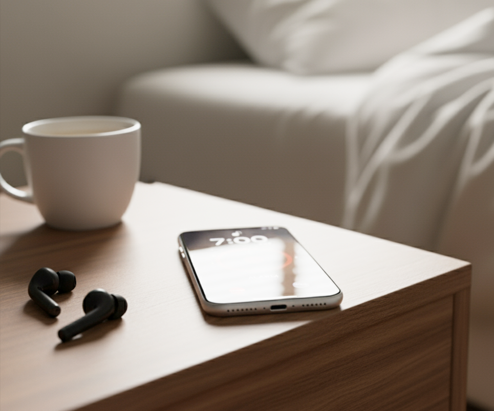 Trucos para hacer que la alarma de mi iPhone suene más fuerte - Coloca bien el iPhone antes de dormir