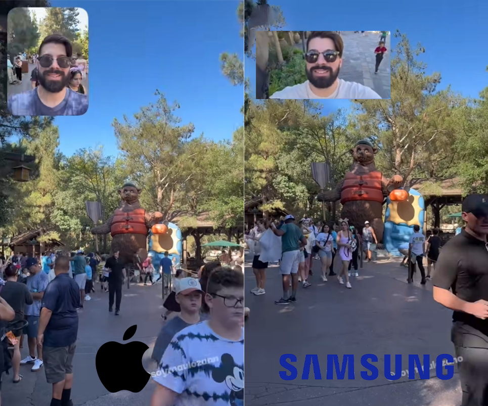 Cámaras del iPhone 17 Pro Max vs Galaxy S25 Ultra - Captura doble