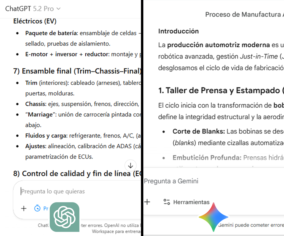 ChatGPT 5.2 vs Gemini 3: Calidad de la redacción y estilo