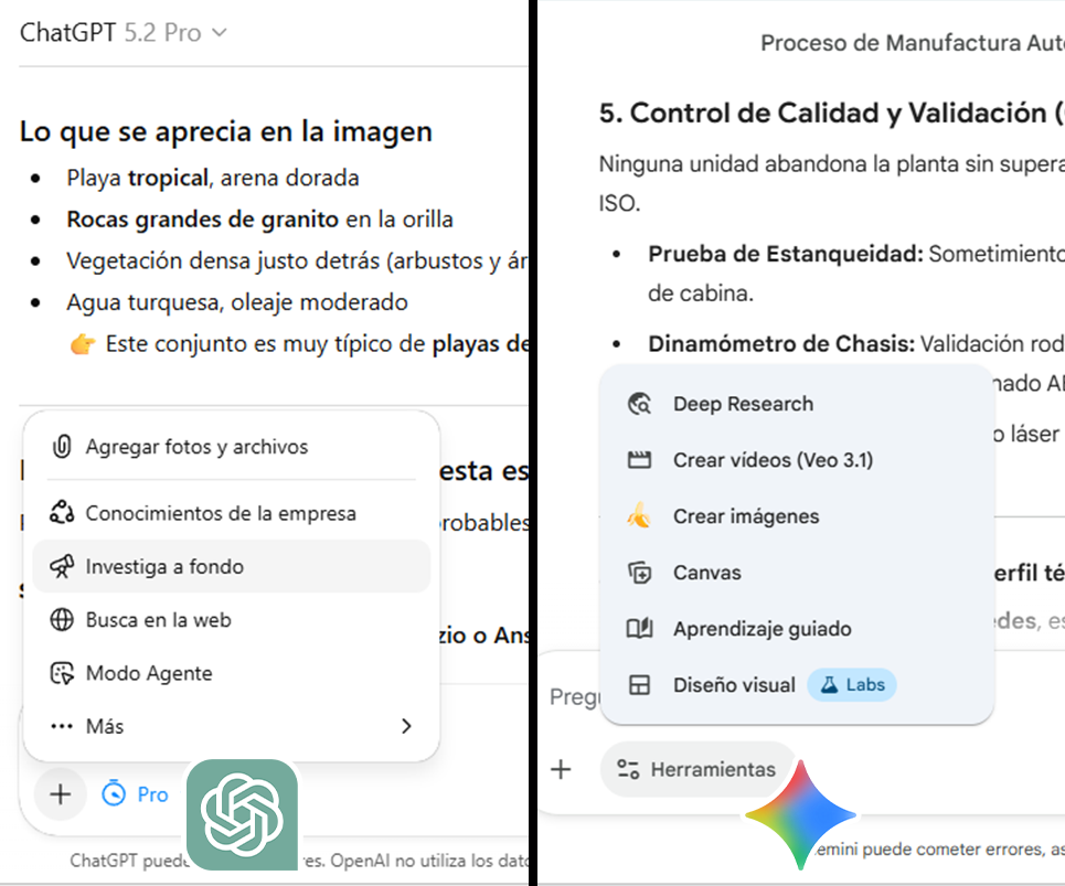 ChatGPT 5.2 vs Gemini 3: Integración y ecosistema de herramientas