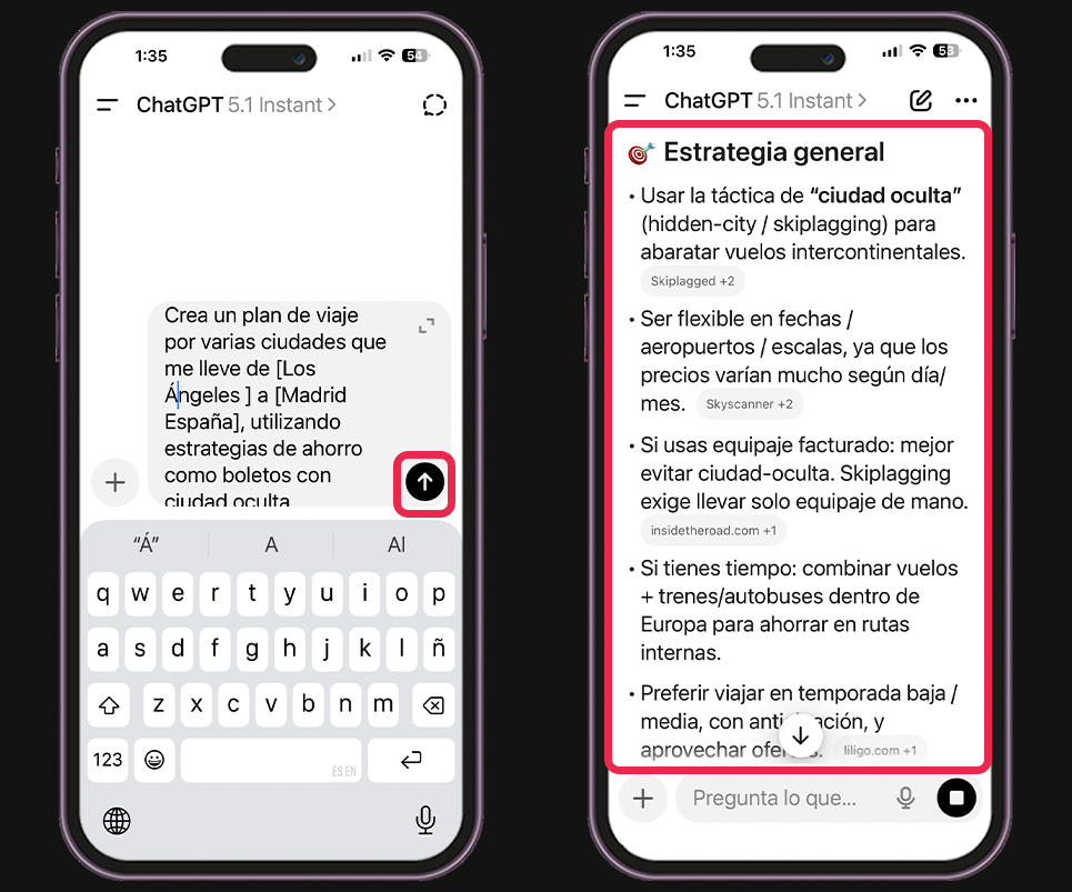 Pasos para planear tus viajes con ChatGPT