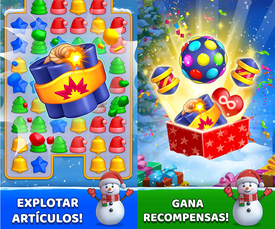 Apps de juegos de Navidad - Combinar 3 Navidad Juegos