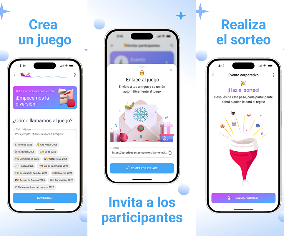 Apps para el sorteo del amigo secreto - Sorpresa Santa