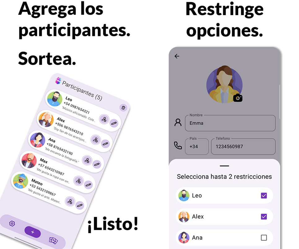 Apps para el sorteo del amigo secreto - Sorteo Amigo Secreto